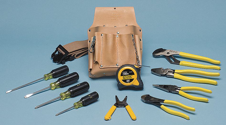 IDEAL 12PC Electricians Tool Kit 3KGW735805 Grainger