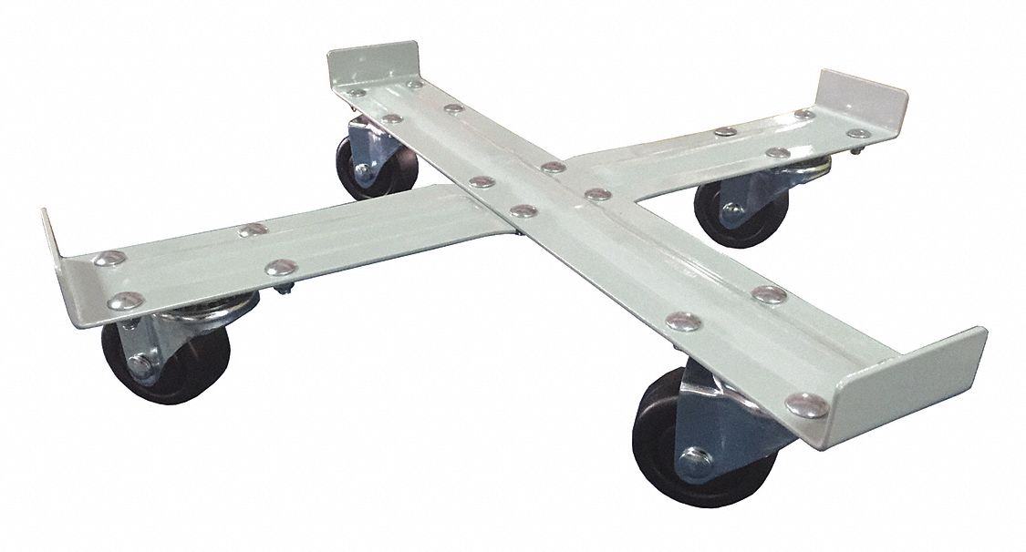 GRAINGER APPROVED CrossBrace Drum Dolly, 1,000 lb Load Capacity, For