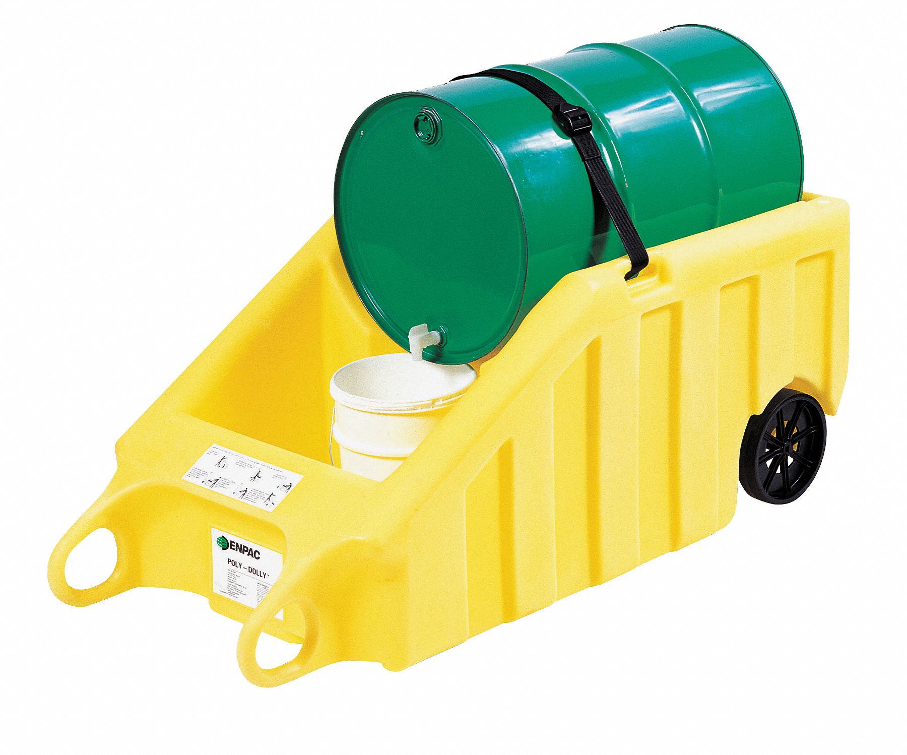 ENPAC Indoor Drum Dispensing and Containment Dolly, 600 lb Spill