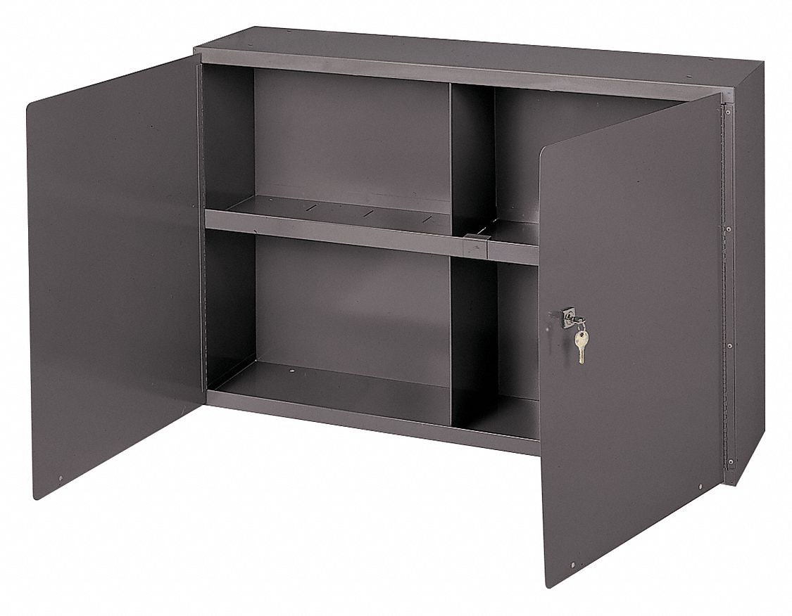 DURHAM MFG Commercial Storage Gray, 22 1/4 in H X 33 3/4 in W X 8 1/2 in D, Assembled