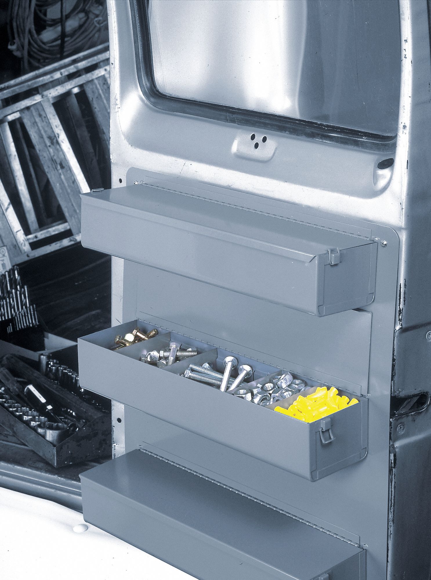 DURHAM MFG Gray Truck or Van Door Storage Tray, Steel, 21" Width, 43/4