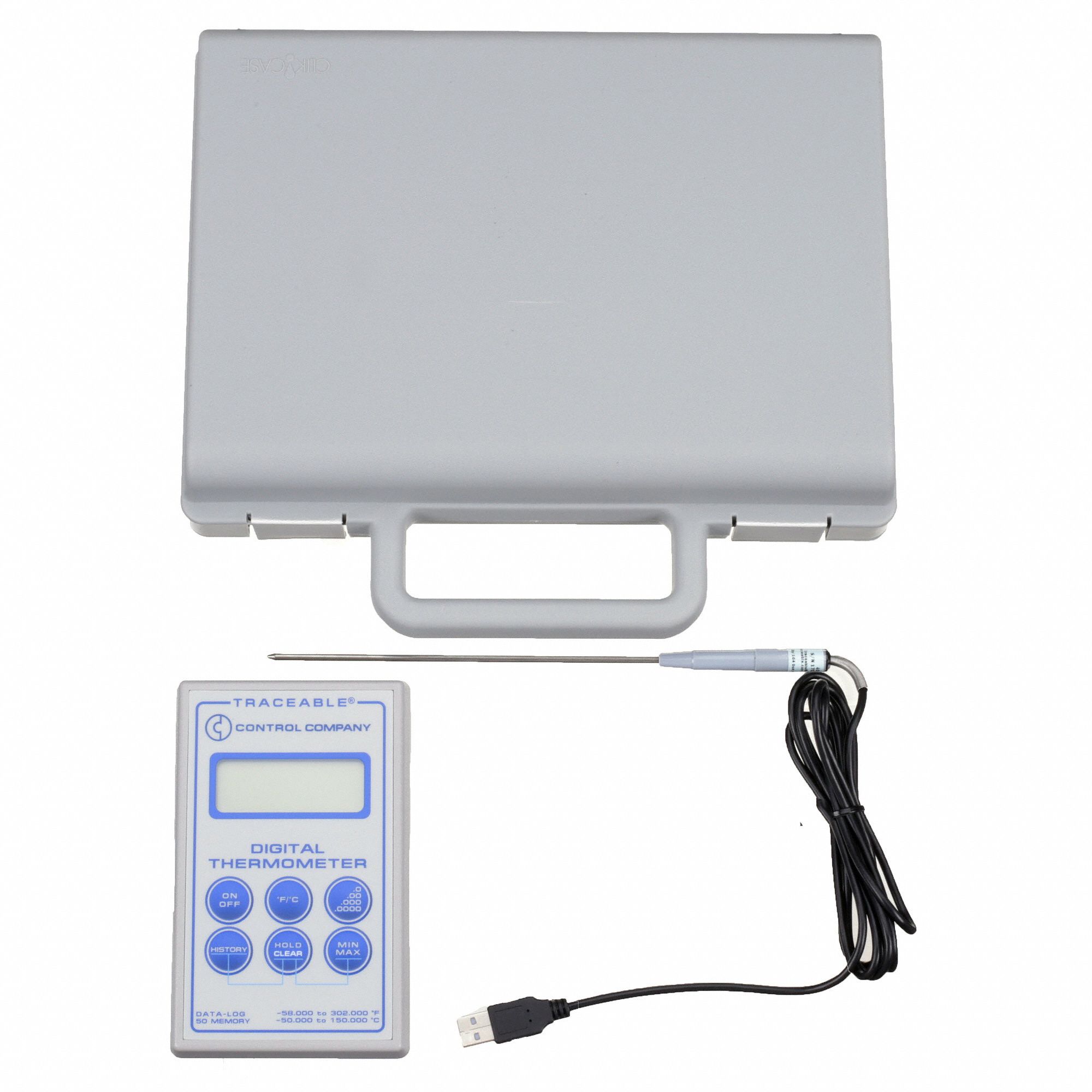 TRACEABLE Thermistor Thermometer Thermistor Temp Meter with Data