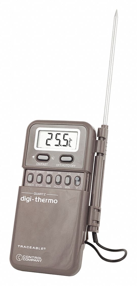 TRACEABLE Thermistor Thermometer, 1 Input 3KTW54045 Grainger
