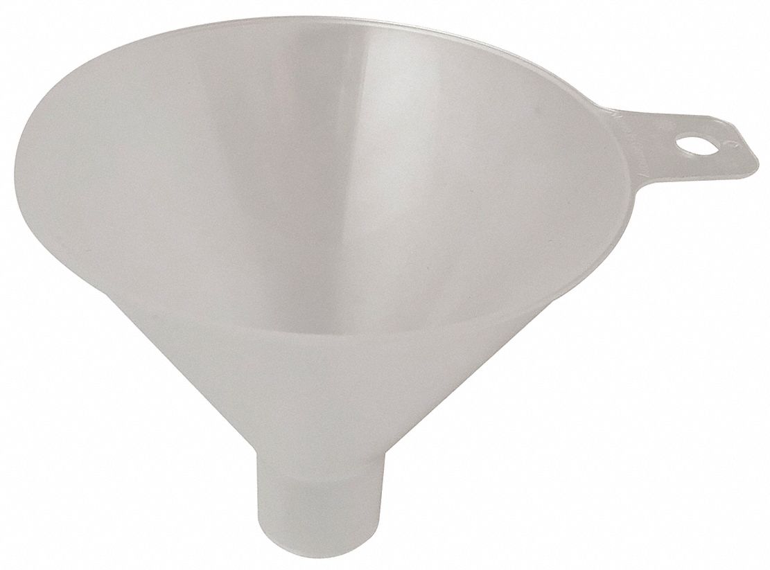 DYNALON 100 mm Plastic Large Funnel, Stem OD 23 mm, Stem Length 25 mm
