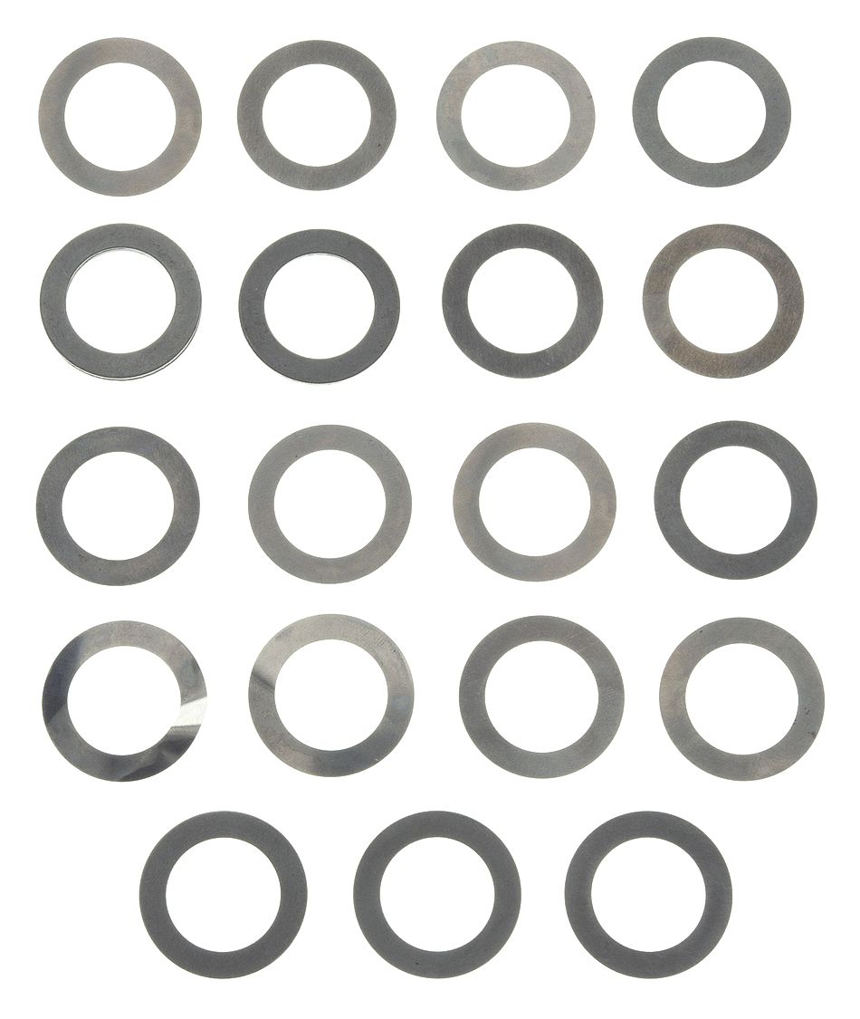 Inch, Arbor Shim, Arbor Shim Assortment,19 pcs,Steel 3L73725140
