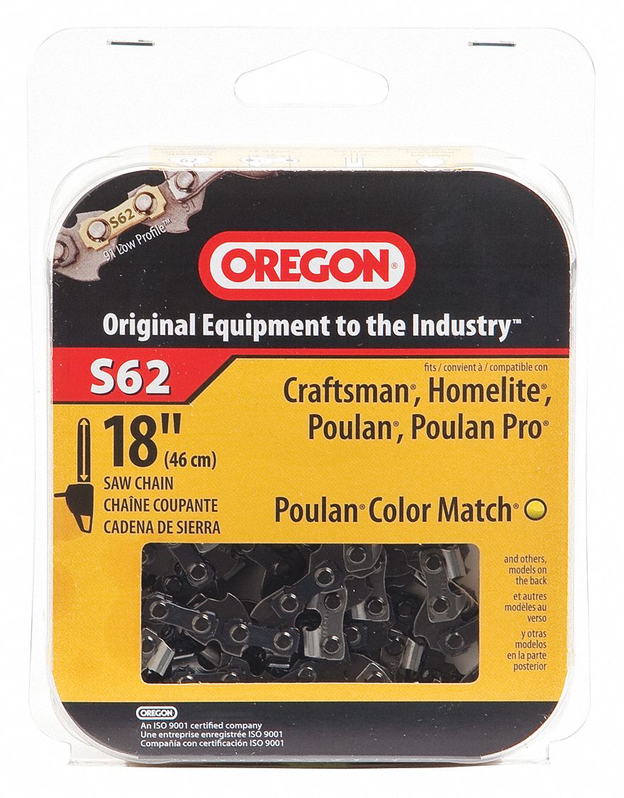 OREGON Saw Chain, 18 In., .050 In., 3/8 In. Pitch 3LC38S62 Grainger