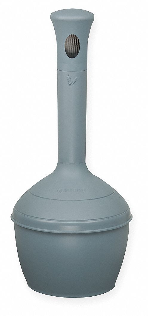JUSTRITE 4 gal Cigarette Receptacle, 38 in Height, 12 in Base Dia
