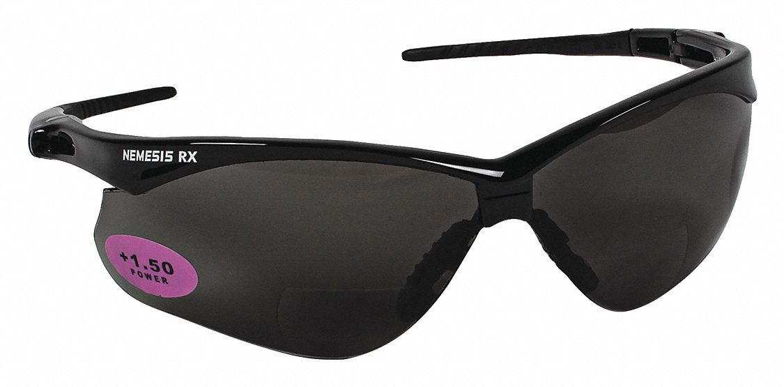 KLEENGUARD Bifocal Safety Reading Glasses AntiScratch, No Foam Lining