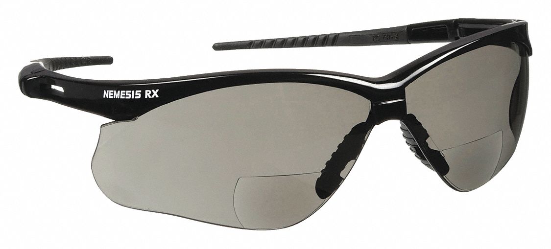 Kleenguard Smoke ScratchResistant Bifocal Safety Reading Glasses, +2.0