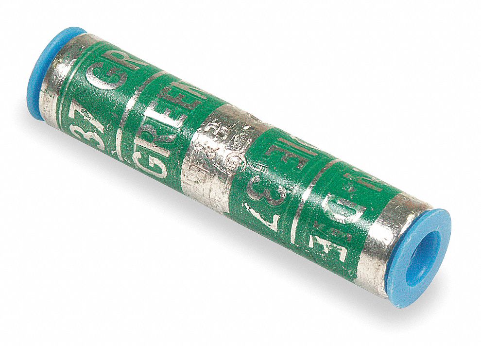 THOMAS & BETTS LongBarrel Splice, 4 AWG Wire Gauge, Green