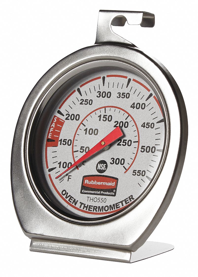 RUBBERMAID COMMERCIAL PRODUCTS Analog Oven Thermometer, 60° to 580