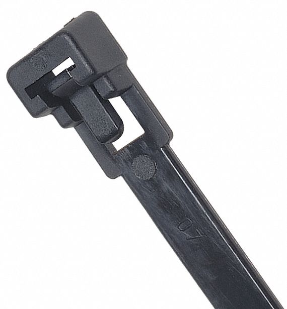 GRAINGER APPROVED Cable Tie, Standard, Color Black, PK 100 3LP18