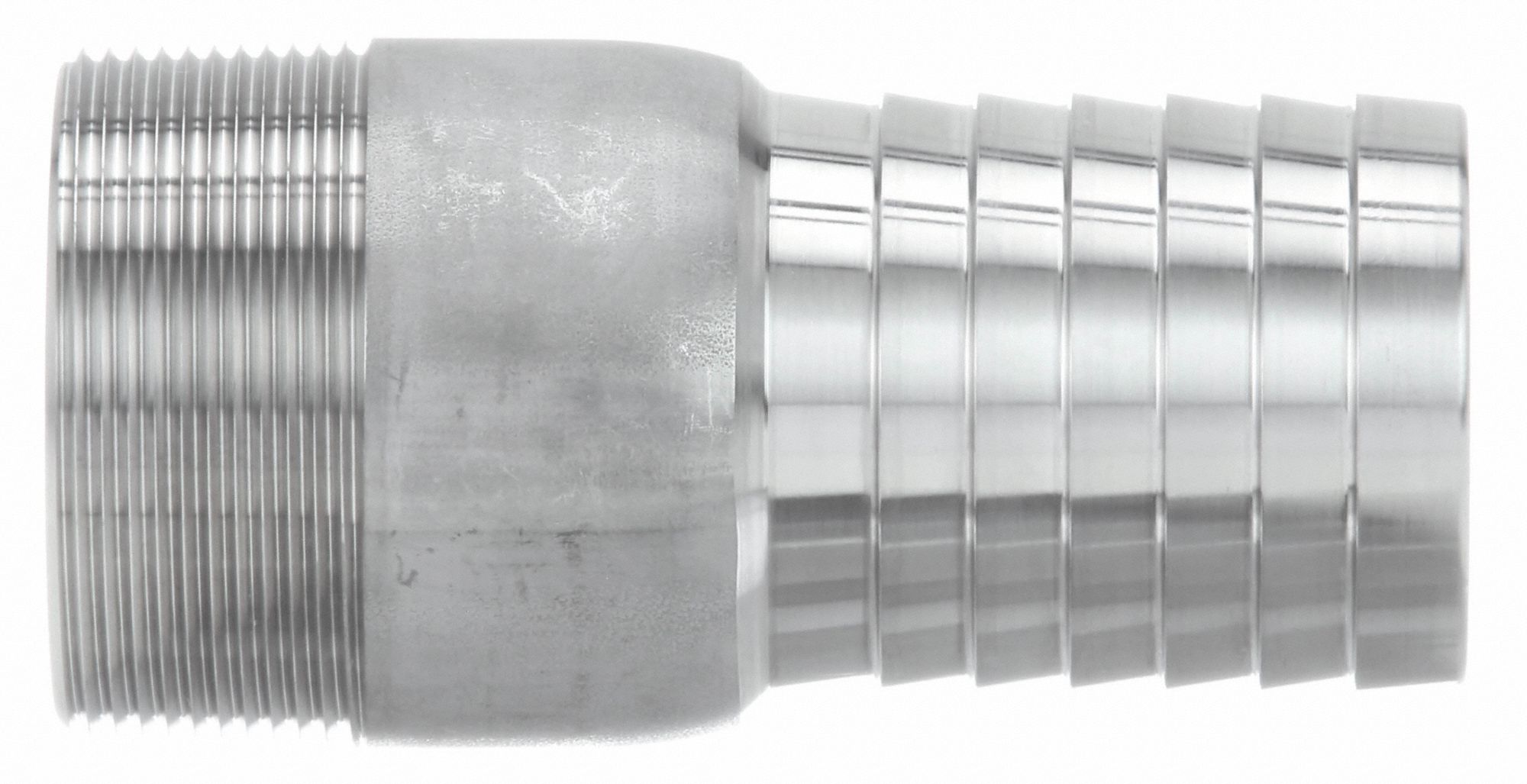 GRAINGER APPROVED Barbed Hose Fitting, Fitting Material 316 Stainless
