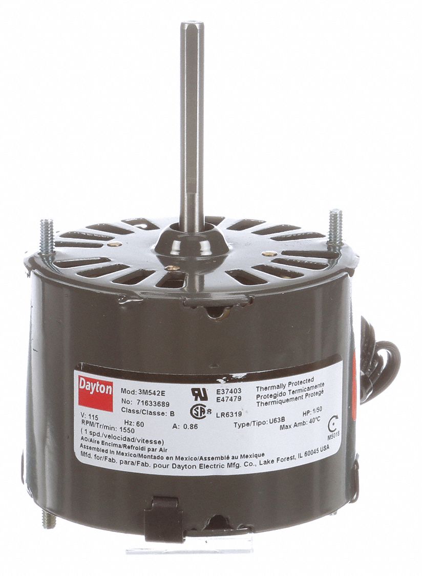 DAYTON Dayton 71633689M Dayton HVAC Motor Open AirOver, 1/50 HP, 1