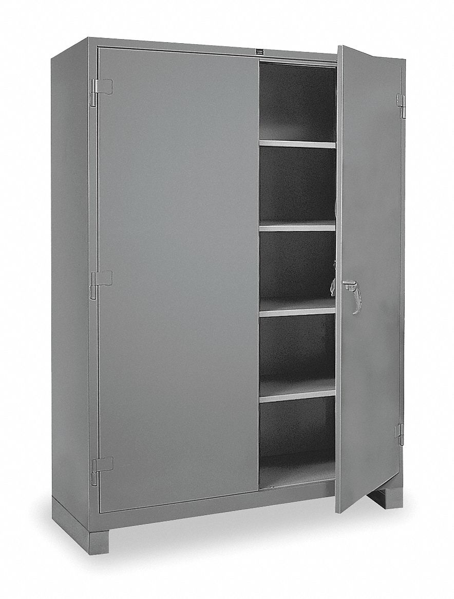 Lyon Heavy Duty Storage Cabinet LYON Heavy Duty Storage Gray, 82 in H X 60 in W X 24 in D