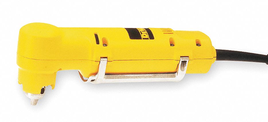 DEWALT Right Angle Drill, 3/8 In, 1200 RPM, 3.5 A 3MJ04DW160V Grainger