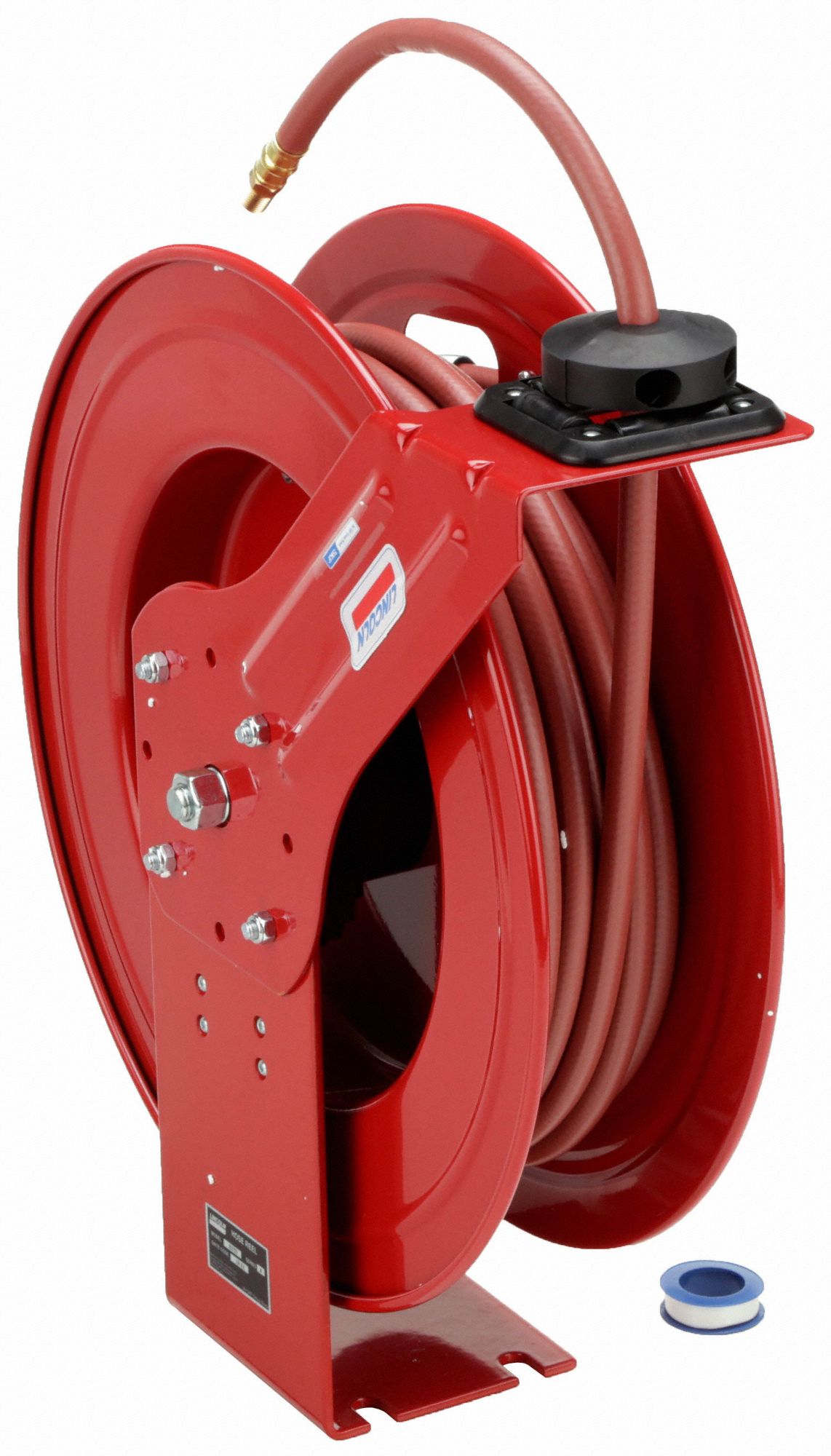LINCOLN Spring Return Hose Reel, Air, Water, 300 psi, Hose Capacity 50