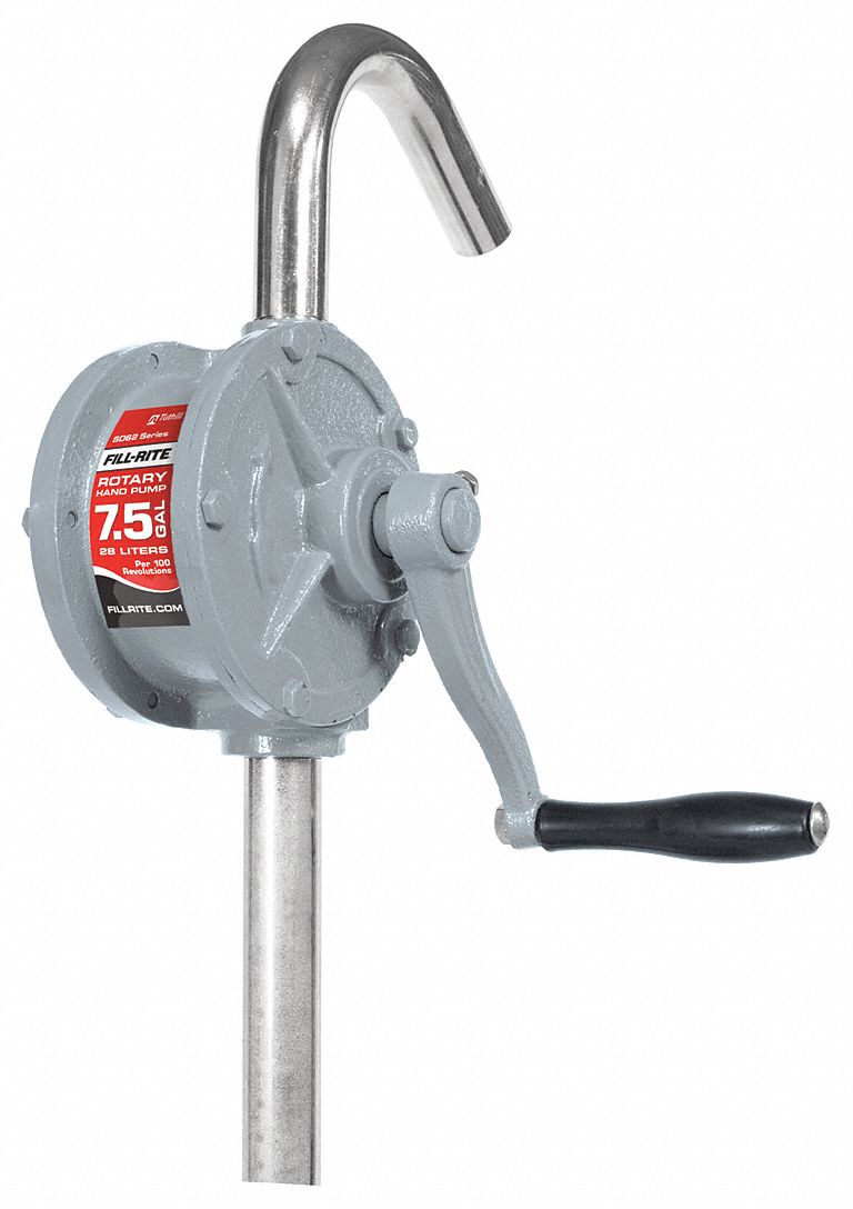 FILLRITE Hand Operated Drum Pump, Rotary, Basic Pump with Spout, Max. Head Pumps 6 ft 3MMD4