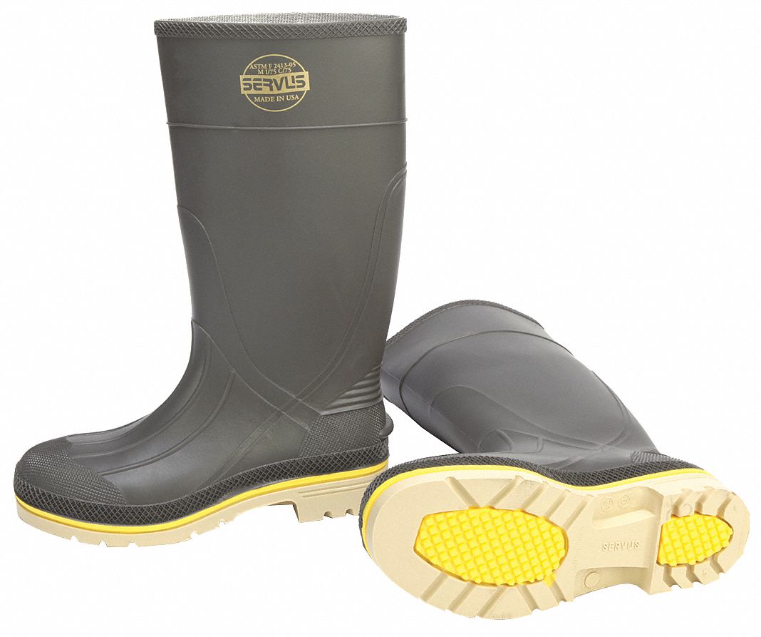 Defined Heel/OilResistant Sole/Steel Toe/Waterproof, Rigid Steel, Rubber Boot 3MZE475105/6