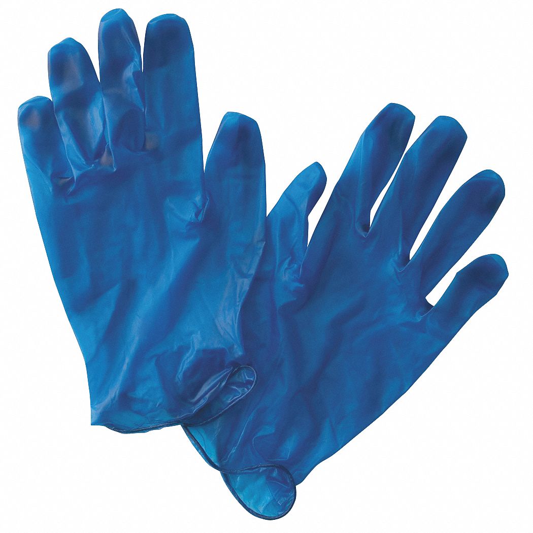 GRAINGER APPROVED Vinyl, Disposable Gloves, L, PowderFree, 5.0 mil Palm Thickness 3NEX43NEX4