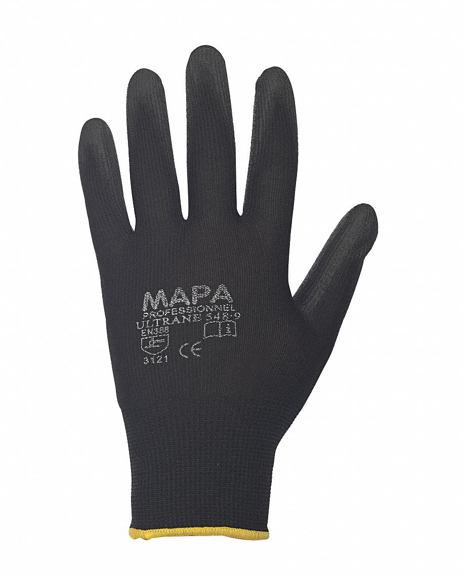 MAPA Mapa 548 Mapa Coated Gloves, 9/L, Black, PR 548