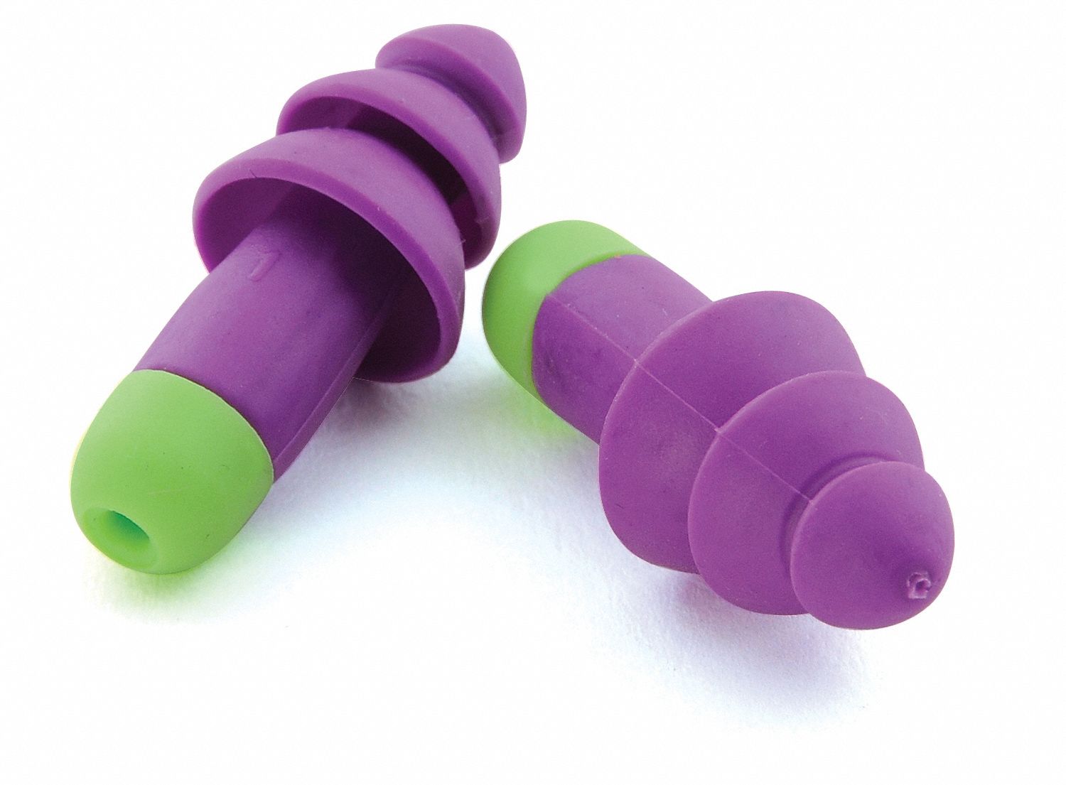 MOLDEX Flanged Ear Plugs, 27 dB Noise Reduction Rating NRR, Uncorded, M, Purple, PK 50 3NHL8