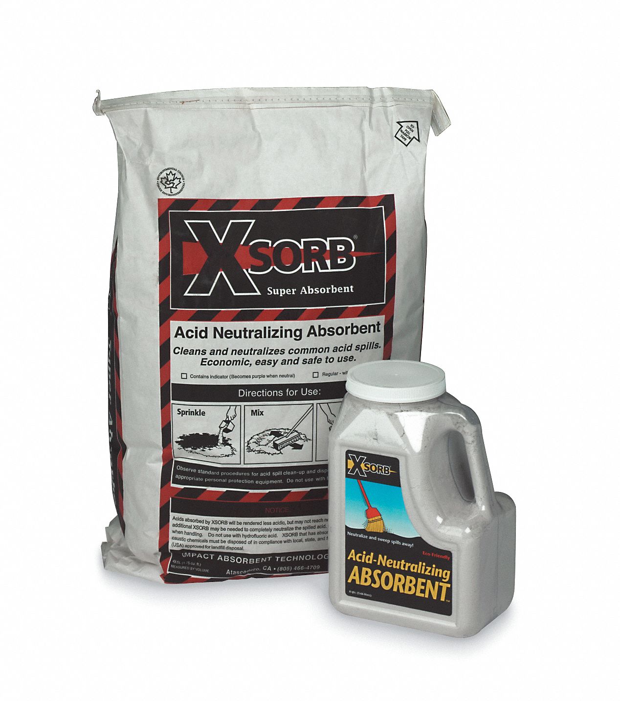 XSORB Acid Neutralizer 2 gal Volume Absorbed per Pkg., 8.5 lb Wt