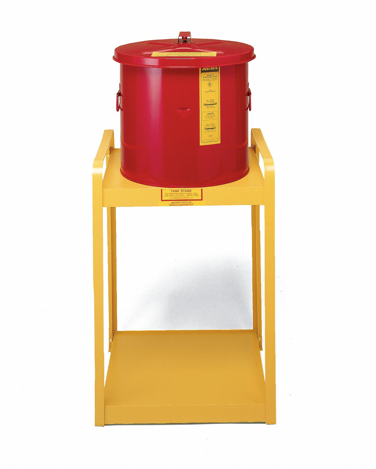 JUSTRITE Dip Tank, 1 gal, Benchtop, Galvanized Steel, Red, 5 1/2 in 3NPX827601 Grainger