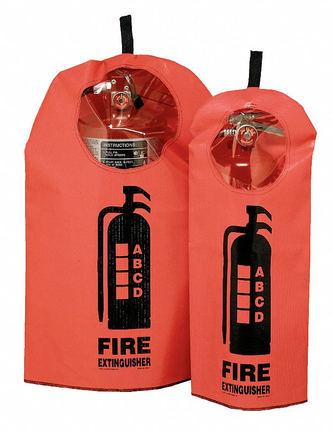 Fire Extinguisher Cover w/Window, Fits Tank Size 5 to 13 lb Grainger