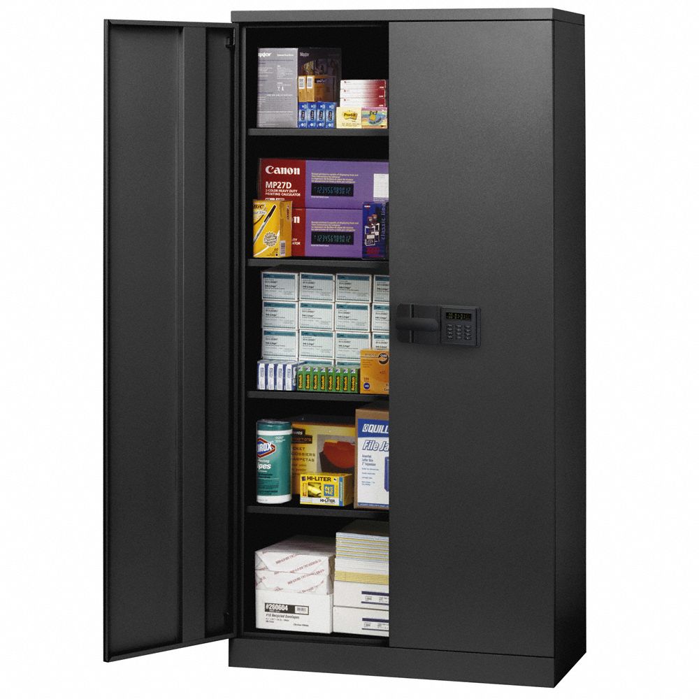 Sandusky Large Capacity Storage Cabinet SANDUSKY Commercial Storage Black, 72 in H X 36 in W X 18 in D