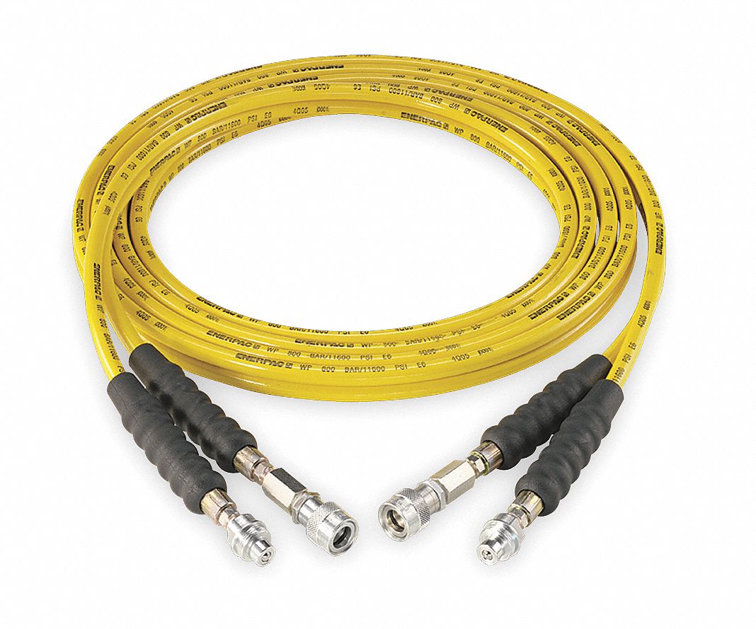 ENERPAC Twin Hydraulic Hose Assembly 1/4 in x 1/4 in Fitting Size, F Coupler x M Coupler