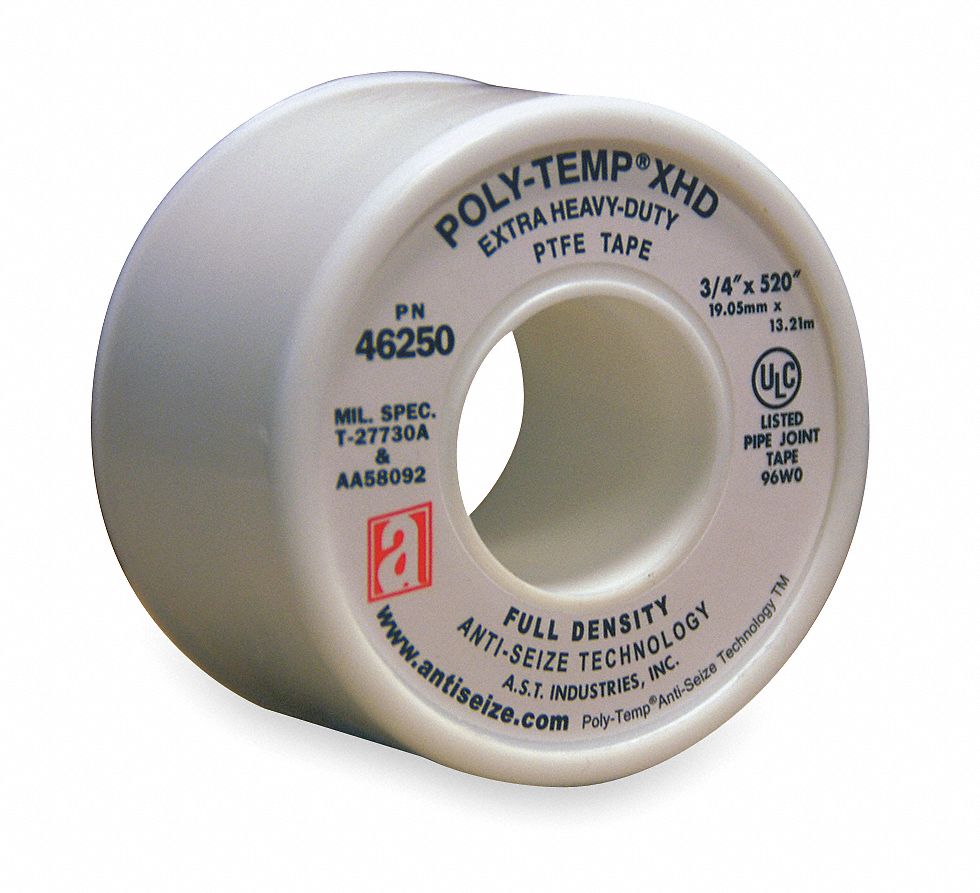 ANTISEIZE TECHNOLOGY Thread Sealant Tape, PTFE, 1.2 to 1.5sg, 3/4 in