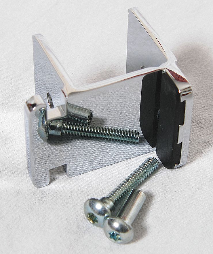 GLOBAL PARTITIONS, Zamac, 2 in Wd, Stop And Keeper, Inswing Door