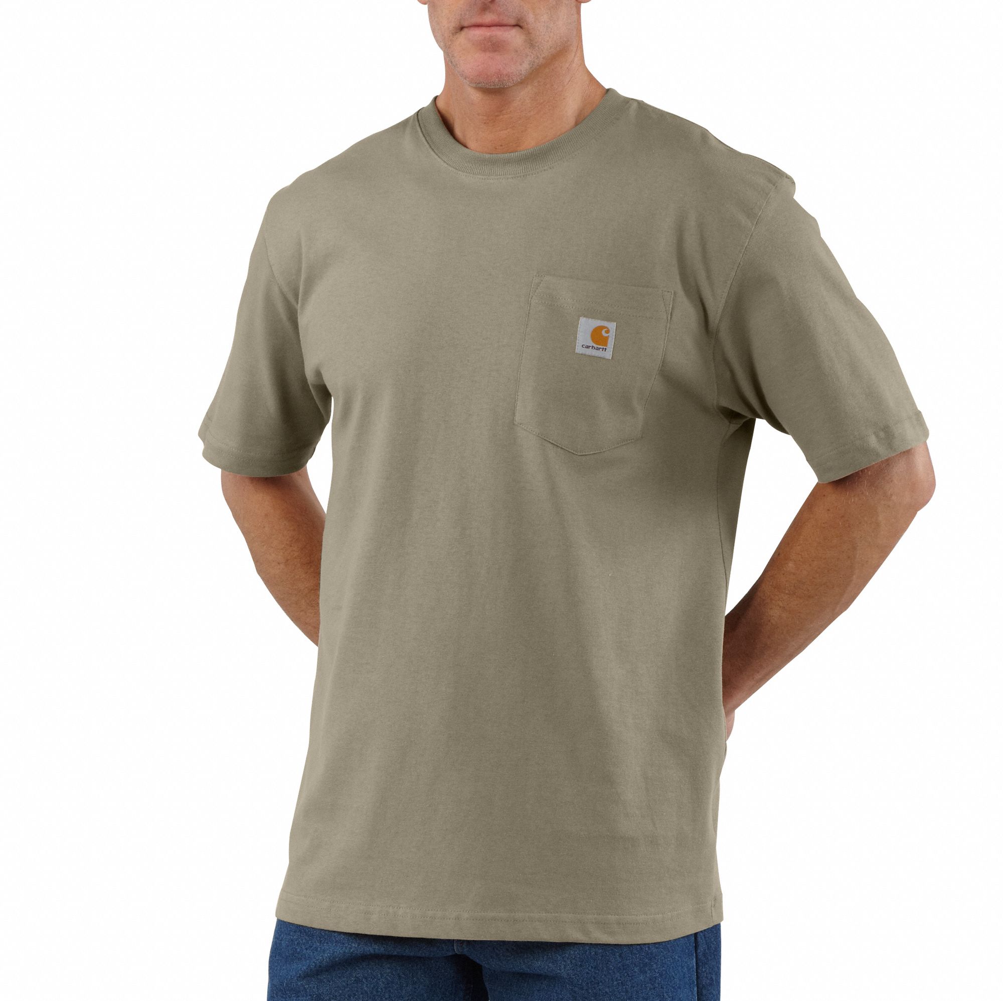 CARHARTT TShirt Men's, XL, Tan, Regular, TShirt Shirt, Short, Cotton