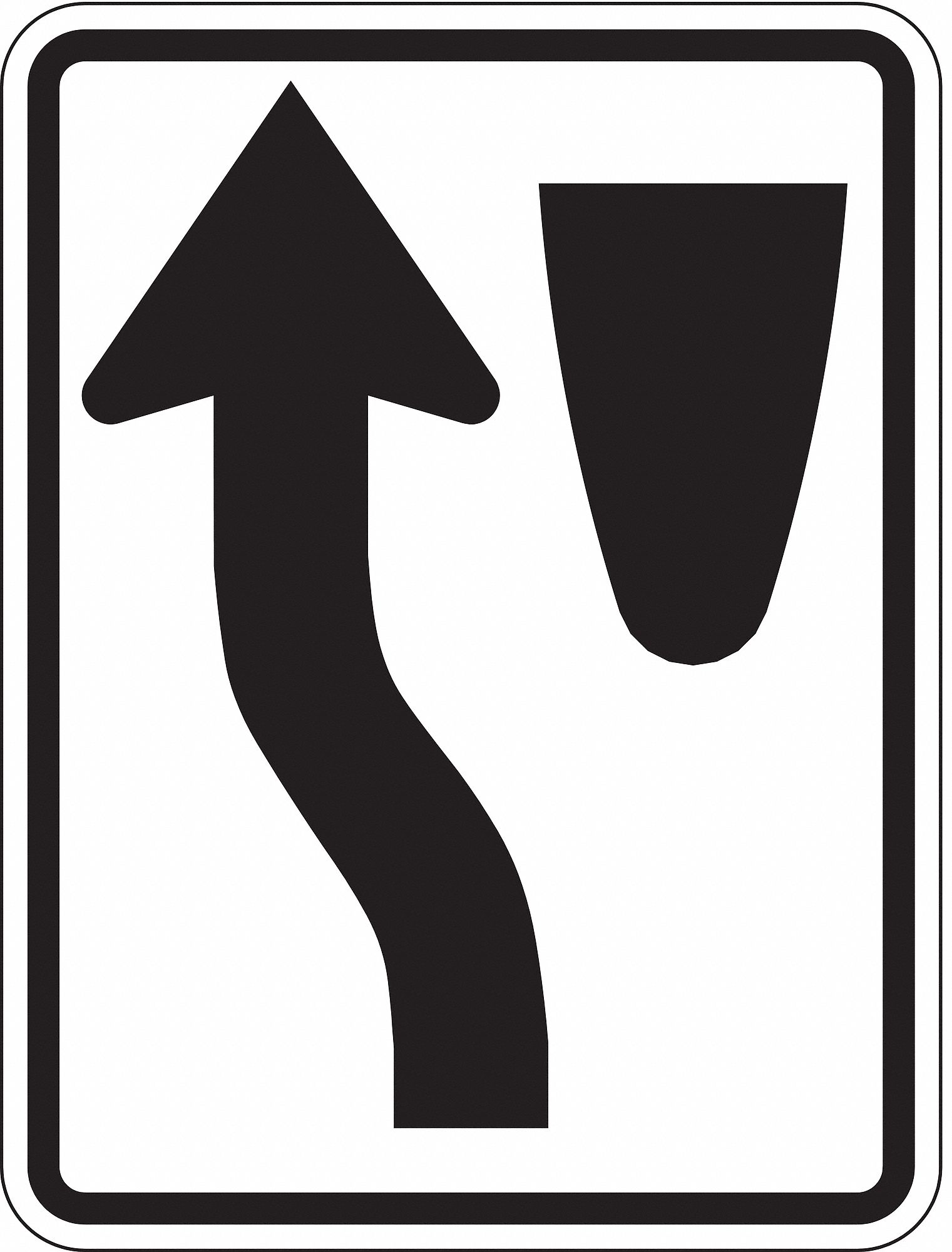 24 in x 18 in Nominal Sign Size, Aluminum, Traffic Sign 3PMF6R48