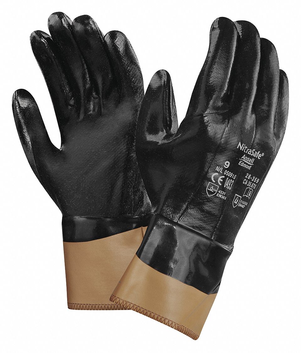 ANSELL Cut Resistant Gloves, Black, M, PR 3PUZ928359 Grainger