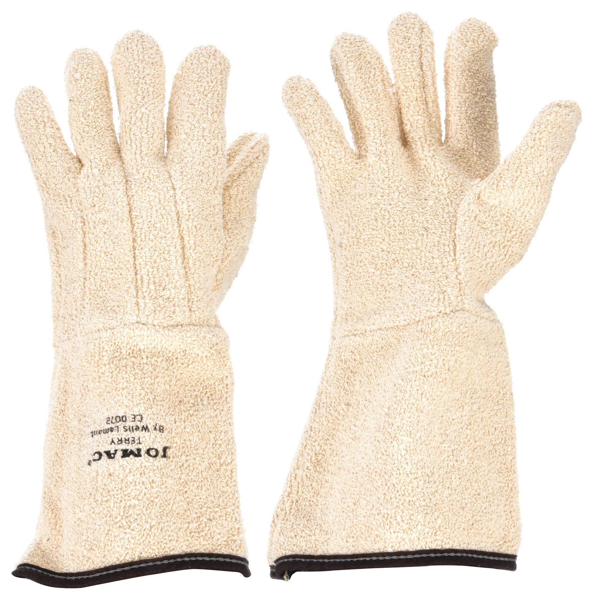 Heat Resist Gloves,White,Terry Cloth,PR Grainger
