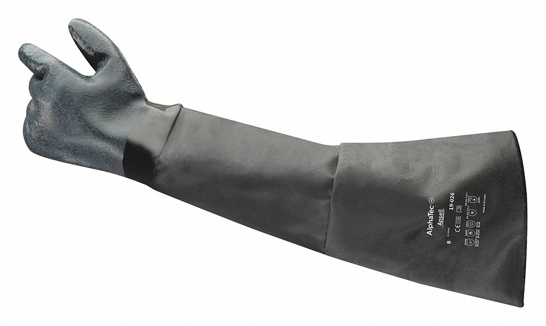 ANSELL Chemical Resistant Gloves, 8, Glove Materials Neoprene, 1 PR