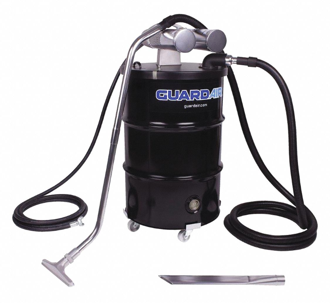 GUARDAIR Pneumatic, StaticConductive Drum Vacuum, 55 gal Tank Size