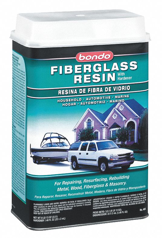 BONDO Fiberglass Resin, Liquid, 1Gal, Light Straw 3RAR5404 Grainger