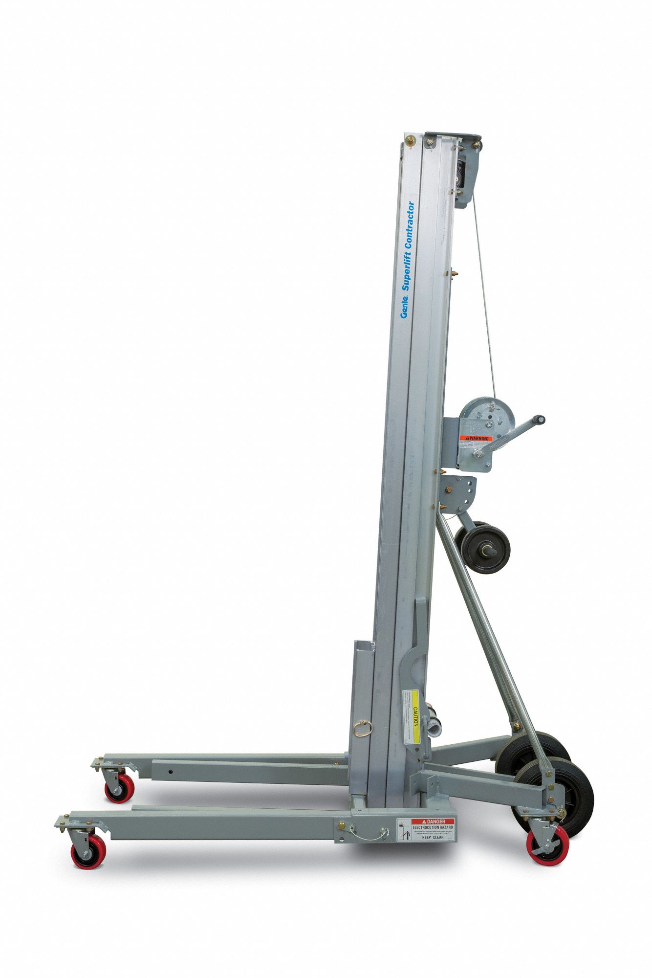 GENIE HeavyDuty Manual Material Lift for Contractors 12 ft 11 in, 650 lb Load Capacity, 23 1/2