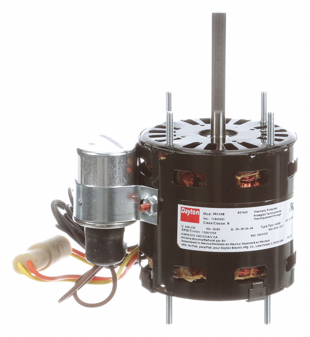 DAYTON HVAC Motor, 1/20 HP, Permanent Split Capacitor, Nameplate RPM
