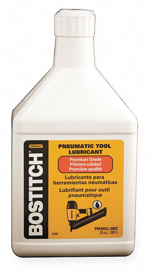 BOSTITCH Air Tool Lubricant, Mineral Base Oil, 20 oz 3RCY9Premoil