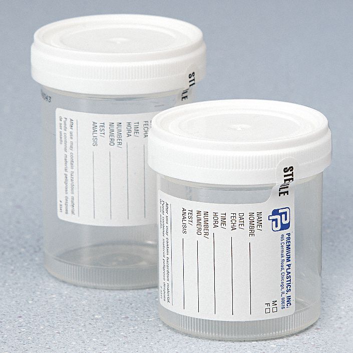 GENTLKARE Specimen Container, 4 oz Capacity, Clear, PK 300 3TAV5