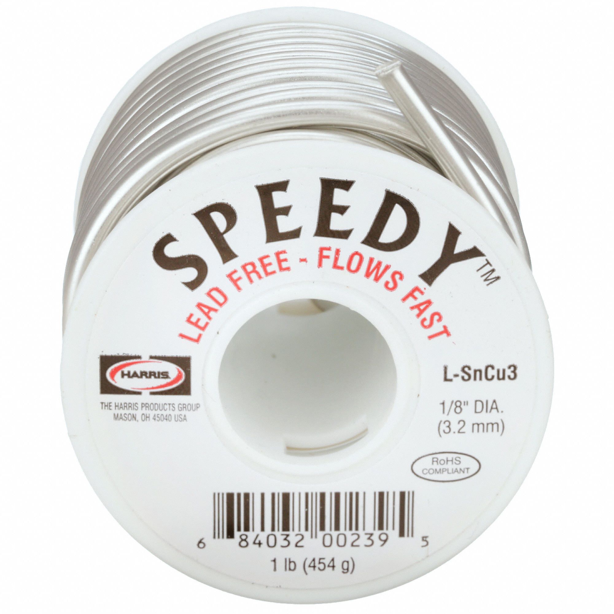 HARRIS Solid Wire Solder 3THF7SPDY61POP Grainger