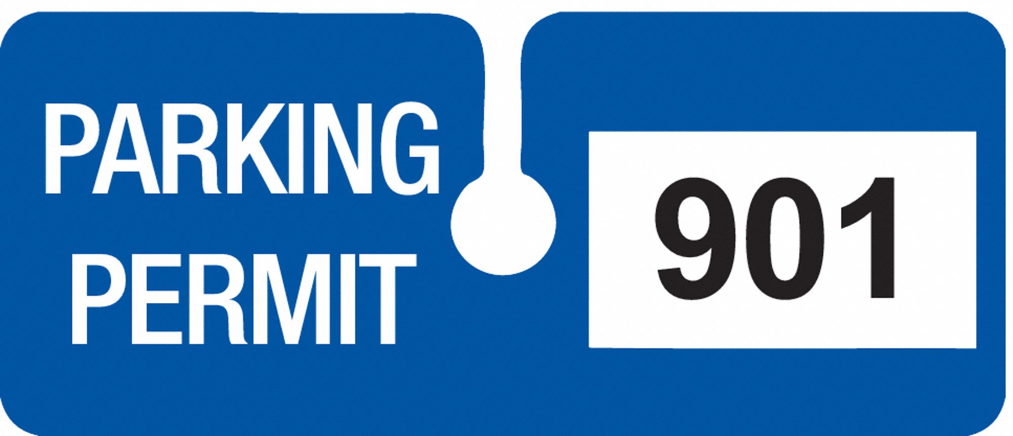 BRADY, Rearview Mirror Tag, Parking Permit, Parking Permits 3TMH1