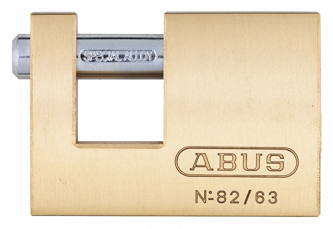 ABUS Keyed Alike, Padlock, Brass, Shackle Type Shutter Shackle