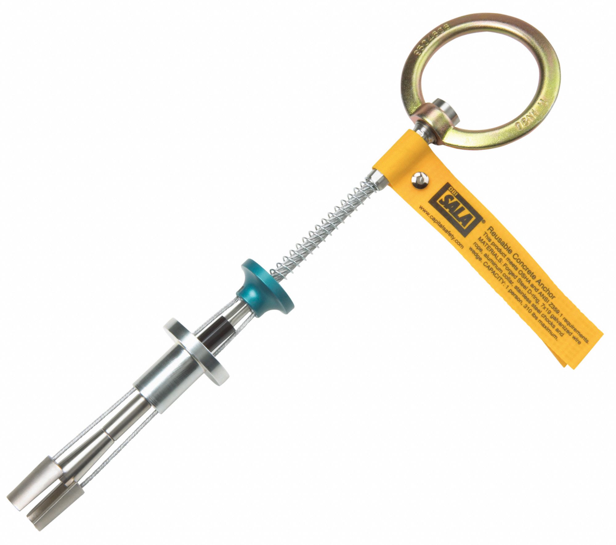 3M DBISALA Concrete Anchor, Wedge, Steel, Wedge, 5,000 lb Tensile Strength 3TNH92100085