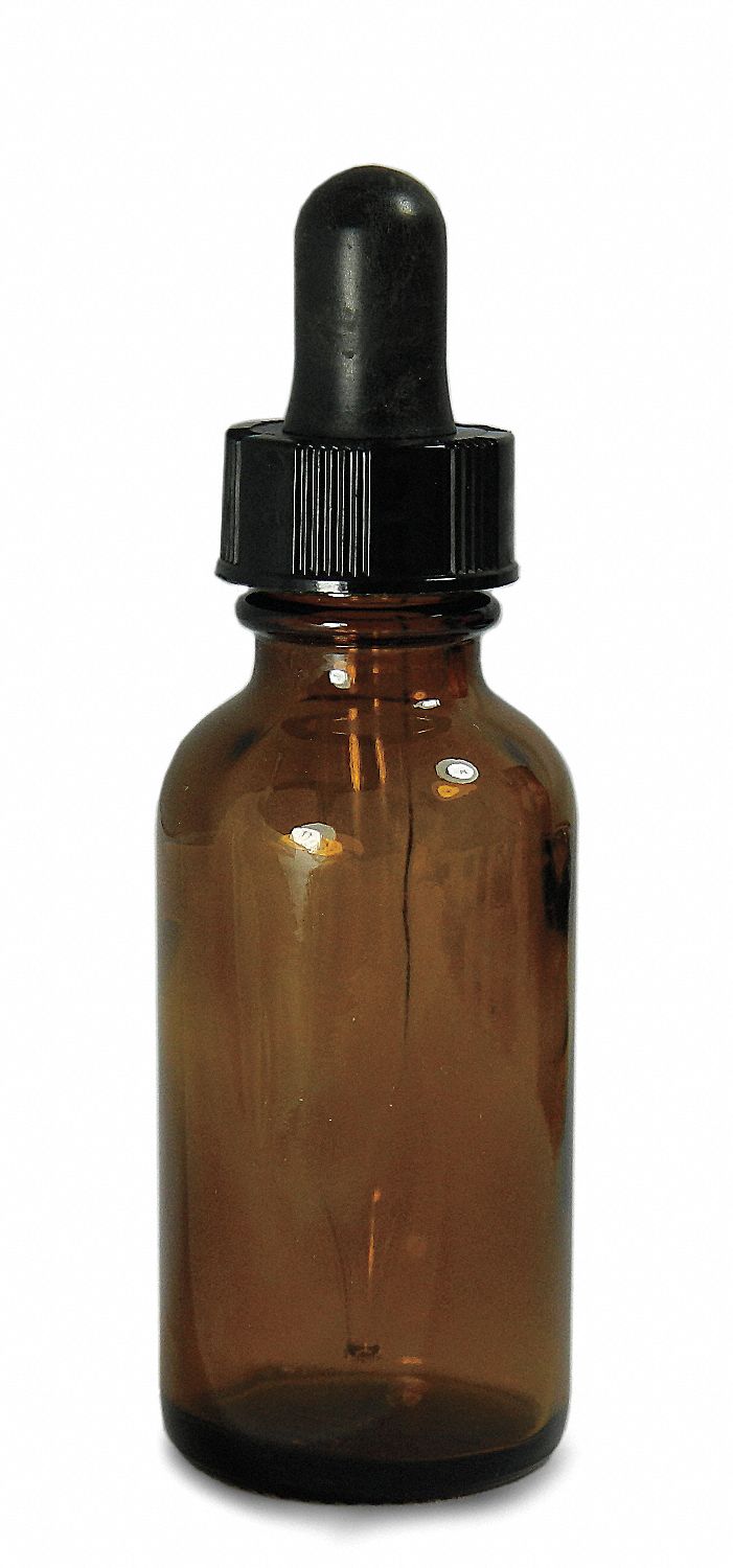 QORPAK Narrow Mouth Round Dropper Bottle, Dropper, Glass, 60 mL, Amber