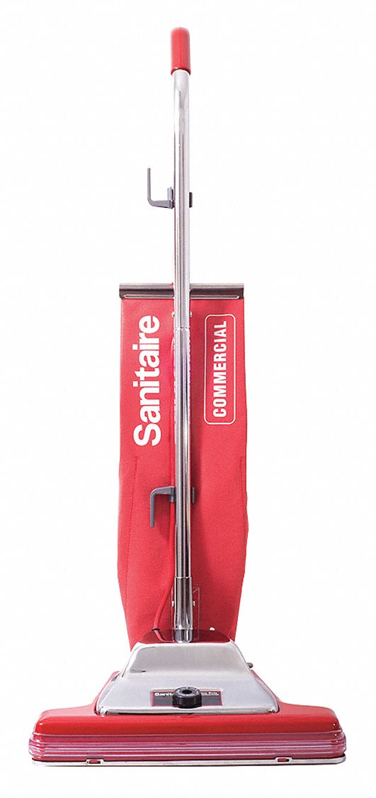 SANITAIRE Upright Vacuum, Reusable Bag, 16 in Cleaning Path Width, 145